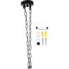 Uonlytech Kit Sospensione Lampadario Vintage in Ferro Nero Base da Soffitto Semplice e Resistente per Lampade a Sospensione in Soggiorno o Cortile