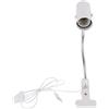 LOVIVER E27 Portalampada per Rettili Ceramica Lampada di Calore Infrarosso UVBUVA, Bianco