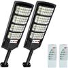 QZCX 1/2PCS 500000LM 800W/500W Proiettore Luminoso Luce Solare a LED for Esterni Potente Sensore di Movimento for Esterni Lampada Solare da Giardino Lampione(800W-2 PCS)