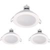LEDLUX 3 Faretti Led da Incasso Per Cartongesso, Dimmerabile Con Triac Dimmer, 220V 5W 550 Lumen, Ø87mm X 37mm, Foro 70mm, Impermeabile IP65, Quick Connettore (Bianco Freddo 6500K, Bianco)