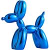 YOYUMI Mini Scultura Cane Palloncino Statue - Decorazione in Resina con Superficie Brillante, Decorare il Soggiorno Camera da Letto Vetrina e Ufficio, Blu 9,5 * 9,5 * 4 cm