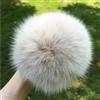 SUKORI 2 Pezzi Pompon in Pelliccia di Volpe Naturale Pompon in Pelliccia per Berretti Cappello Pompon in Pelliccia Fai da Te per Berretti Borse Accessori Sciarpa