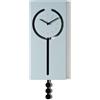 Arti & Mestieri Omega - Orologio a pendolo da parete di Design 100% Made in Italy - in Ferro, 20 x 53h cm (Cenere e nero)