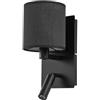 Lindby Applique dimmerabile (Moderno) colore Nero, in Tessuto ad es. Soggiorno & Sala da pranzo applique tessuto