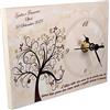 Bomboniere D'Arte Bomboniera orologio modello Albero della vita per matrimonio, battesimo, cresima, comunione. Personalizzato, misura cm. 10x14 e movimento silenzioso al quarzo.