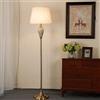 Mengjay E27 ceramica Lampada da Pavimento,Lampada a stelo in stile retrò,Lampada Piantana con Interruttore a Pedale,Lampada da Terra in metallo,Lampada Lettura per Salotto, Camera da Letto (Giallo)