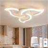 YOLEDY Plafoniera Smart Compatibile con Alexa, LED Dimmerabile con App e Controllo Vocale, Lampadario Moderno a Fiore con Telecomando per Camera da Letto, Sala da Pranzo, Cucina, WiFi 2.4GHz, Bianco