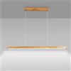 DONHEK Lampada a sospensione a LED minimalista in legno, lampadario lineare, lampada da cucina isola, lampada da soffitto sospesa a lunga striscia, lampadari in legno per sala da pranzo, ufficio, camera da
