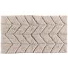 IlGruppone Tappeto Bagno Antiscivolo in Cotone Effetto Rilievo Assorbente, Morbido, Lavabile in Lavatrice 50x80 / 60x120 cm - Tortora - 60x120 cm