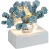 Muzrunq Lampada di corallo Resina decorazione corallina Realistic Coral Night Light Desk Ornaments Coral Statue Scantina Lampada da scrivania per arredamento per ufficio senza batteria azzurra azzurra