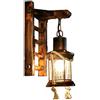 JIAODIE Applique in Legno Vintage, Lampada da Parete in Metallo Vintage E27 Applique da Parete in Legno Rustico E Applique Applique da Parete in Stile Antico Vintage Stile Industriale,A