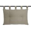 Caritex Cuscino Testata Letto Con Passanti a Strappo, Cuscino Testiera Letto Imbottito Con Fiocco di Poliestere, Montaggio Rapido e Stabile, con Bordino Decorativo 45x70 cm Modello duo S810 (ecru)
