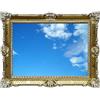 LIGUORO SHOP Specchio Specchiera Con Cornice Rettangolare In Stile Barocco Finto Vintage Shabby Chic cm 86x67 (Oro/Bianco)