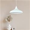 bamyum Champion Lampada a sospensione Tavolo da pranzo Ø 35 cm Luce a sospensione in metallo E27 Lampada da sala da pranzo Lampada da cucina Lampada da soffitto Lampada da soggiorno - Bianco