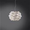 Linea Zero Sospensione Moderna 1 Luce D40 In Polilux Bianco Made In Italy