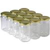 cote ruche Lato Rutta - 15 vasetti in vetro 1 kg per miele, marmellata (750 ml) con coperchio a 82
