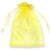 PLECUPE 100 pezzi Sacchetti Confetti,Sacchetti Organza 9x12cm,Sacchetti Regalo,Organza con Coulisse,Saccgetti Portaconfetti Borse Gioielli Sacchetto di Caramelle-Giallo