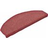 vidaXL Tappetini per Scale 15 pz 65x24x4 cm Bordeaux Semicircolari Grandi
