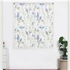 Generico Lino Tende Tendine Finestre a Pannello Trasparente Adatte per Porte Balcone Soggiorno Camera da Letto Cucina (Blu Flower, 60x150cm 2 Pannelli)