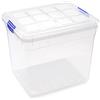 PlasticForte Plastic Forte, Scatola di immagazzinaggio, Trasparente, 35 Litri, Senza Ruote