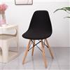 SUIOKPO Coprisedie con Schienale 1/2/4/6/8 Pezzi, Fodere Coprisedia Elasticizzato Elegante Nordico Sedia Scandinave Fodere Coprisedia per Sedia Adatta per Casa,Hotel,Nero,2 PCS