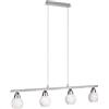 Philips Massive Gratianus Lampadario Moderno, Barra con 4 Luci con Sfere in Vetro e Dettagli Cromo