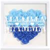 Jeweidea Regalo per Mamma, Regalo per Festa della Mamma, Scatola Ombre 8x8 Rosa Eterna Cornice Foto Profonda Personalizzata con Nome Inciso e Fiore Secco Regalo Personalizzato (Blu)