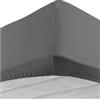 Corredocasa Lenzuolo 100% Cotone sotto con Angoli Elasticizzato Disponibile in Diverse Colorazioni e Misure Materasso di Altezza 25 cm (Grigio Scuro, Singolo 90x200)