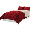 Tata Home Piumino Winter Double Face Invernale 300 gr/mq in Morbida Microfibra Misura 1 Piazza Singolo cm 155x200 Colore Panna Bordeaux