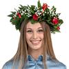 coronedilaurea.com Corona di alloro per laurea con roselline rosse stabilizzate - corona di laurea tradizionale in alloro fresco decorata con roselline stabilizzate, fatta a mano in Italia