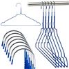 Mevo Grucce Rainbow Appendiabiti 40 cm Metallo Colorate Salvaspazio Casa Lavanderia Negozi Abbigliamento in Ferro (Blu, 50)
