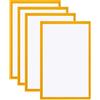 PATIKIL Cornice Magnetica per Foto A3, Confezione da 4 Cornici Magnetiche Autoadesive per Esposizione di Foto, Opere d'Arte, Giallo