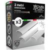 Eurocali Copertura Angolare Profilo alluminio per Strisce LED MEDUSAFLEX mod. Aurelia 2 Metri - Satinata - Made in Italy in Policarbonato stabilizzato UV certificata UL94HB - Garanzia 10 anni - Pacco da 3