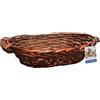 Sicignano Casalinghi Ingrosso Casalinghi Sicignano Cesto in Vimini Decorativo, per Regalo, Festività, Pasqua, Natale, con Accessori Opzionali per Confezione (Noce, cm.36x27x10h - Ovale)