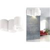 CLICLED Plafoniera gesso lampada da interno applique da soffitto 5 cilindri gu10 GS-5027