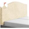 PAULATO - Copri Testata Letto Matrimoniale 130-180cm Elasticizzato Vaniglia | Copritestiera elasticizzata in microfibra, bielastica, antigraffio, lavabile in lavatrice, certificata OEKO-TEX, MadeinItaly