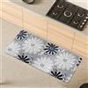 Comart - Tappeto Cucina Malaga - Passatoia 100% PVC - Antimacchia - Antiscivolo - Impermeabile - Tappetino Lavabile in Lavatrice - Corsia Moderna per Cucina e Corridoio - Fiori Neri - 55x130 cm