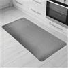 Comart - Tappeto Cucina Manhattan - Impermeabile - Antiscivolo - Antimacchia - PVC Intrecciato - Passatoia Effetto Metallico Cangiante - per Corridoio, Cucina e Bagno - Iron Grey - 50x100 cm
