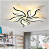 ZOMLBOF Moderna Lampada da Soffitto con Memoria,Lampa Intelligente con Dimmerabile a Tre Colori. Plafoniera LED Soffitto Floreale con Telecomando APP, per Soggiorni Camere da Letto e Studi,nero-5