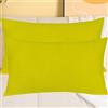 SWJ-swjssb Copri Cuscini Velluto A Coste - Set di 2, Fodere Quadrato E Rettangolare, Copricuscino Elasticizzati con Cerniera, per Divano E Camera da Letto, Lavabili(Lemon Yellow,55x55 cm Set of 2)