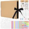 JETOP Album Fotografico Personalizzabile Scrapbook Album Foto Fai Da Te con Pennarelli Metallici Album Ricordi Fotolibro Album Scrapbooking per Coppia Matrimonio Anniversario Bambino Battesimo Viaggio