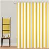 GCIREC Tenda Doccia, 120x180cm, Giallo e Bianco Minimalismo Moderno Strisce Verticali Impermeabile Tessuto Macchina Lavabile Tenda da Bagno con Ganci