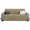 SaRani Copridivano Lacci 2 3 4 Posti con Tasche Tinta Unita Salva Divano (Fango, 3 posti)