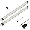 Parlat apparecchio sottopensile SIRIS, montaggio ad angolo, piatto, 50cm ciascuno, 655lm ciascuno, bianco, set di 2