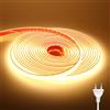 HEGEHE - Striscia LED COB 220V, 3M Bianco caldo 3000K FCOB Striscia LED flessibile, design fai da te, camera da letto, soggiorno, sala giochi, cucina, festa e decorazione del negozio