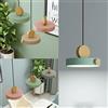 XINYASEE Moderna Plafoniere 3 colori dimmerabili,Lampada A Sospensione LED Tavolo Da Pranzo Lampadario,Metallo Lampadario per Soggiorno Sala Da Pranzo Camera,Lampada a Sospensione Legno (verde)