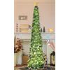HMASYO Albero di Natale Artificiale a Paillettes 180cm con 100 Luci a LED Timer e Telecomando, Montaggio Istantaneo, Alimentazione USB - Decorazione per Interni Casa, Appartamento, Veranda, Feste