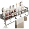 lesulety Cestino Doccia a Ventosa Organizer Doccia Senza Trapano Vassoio del Bagno Senza Trapano Shower Shelf No Drill Vassoio della Doccia Scaffale Doccia,B,50CM