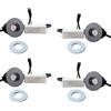 A2ZWORLD 4 Pezzi Mini Faretto Led Da Incasso Rotondo 3W 220V 3000K Φ35*H38mm Foro 30mm, Doppia Ghiera Nero Bianco Sostituibile, Angolo 15° CRI≥80 UGR≤10 IP22