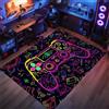 PEIHUODAN Tappeto Camera da Letto Gaming Graffiti Adolescenti Ragazzo Tappeto Salotto Gamer 3D Anime Gaming Tappeti Stanza Gaming Divano Comodino Lavabile Grande Antiscivolo Morbido (Viola,160x200cm)